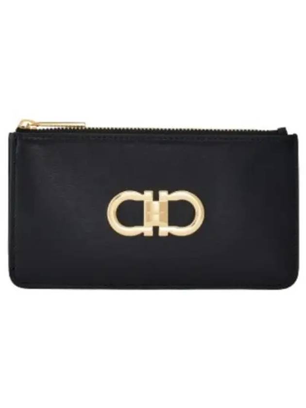 Gancini Credit Card Wallet Black - SALVATORE FERRAGAMO - BALAAN 2