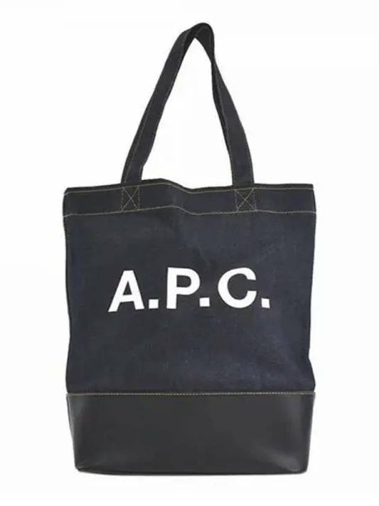 Logo Denim Axelle Tote Bag Navy - A.P.C. - BALAAN 2