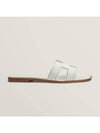 Oran Calfskin Slippers Blanc - HERMES - BALAAN 4