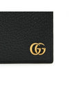 GG Marmont Leather Bi Fold Wallet Black Gold - GUCCI - BALAAN 6