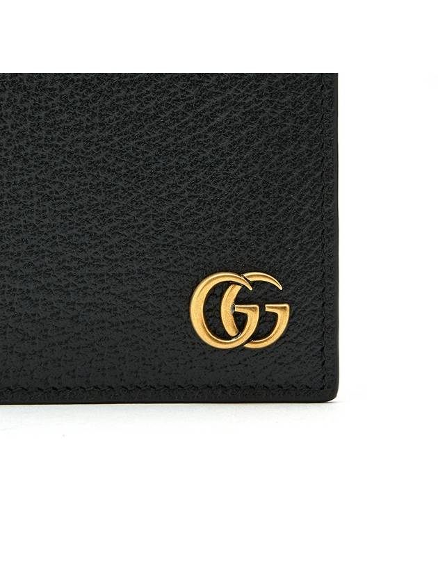 GG Marmont Leather Bi Fold Wallet Black Gold - GUCCI - BALAAN 6