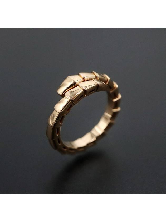 Bvlgari 358640 18K 750 Pink Gold Serpenti Viper Ring XL - BVLGARI - BALAAN 1