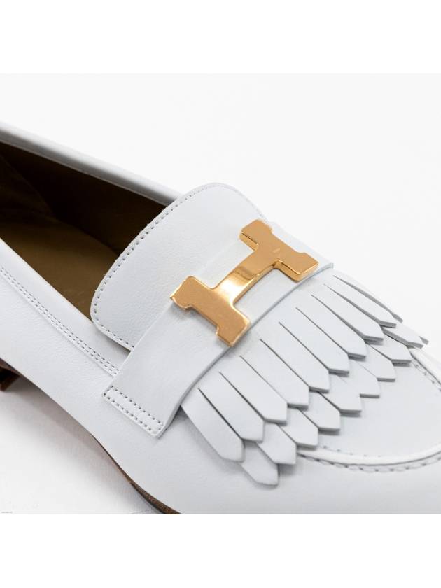 Royal Rose Gold H Logo Loafer Blanc - HERMES - BALAAN 5