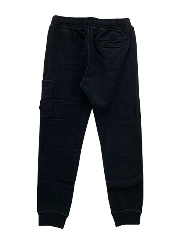 Kids Logo Patch Cotton Training Pants Black - STONE ISLAND - BALAAN 4