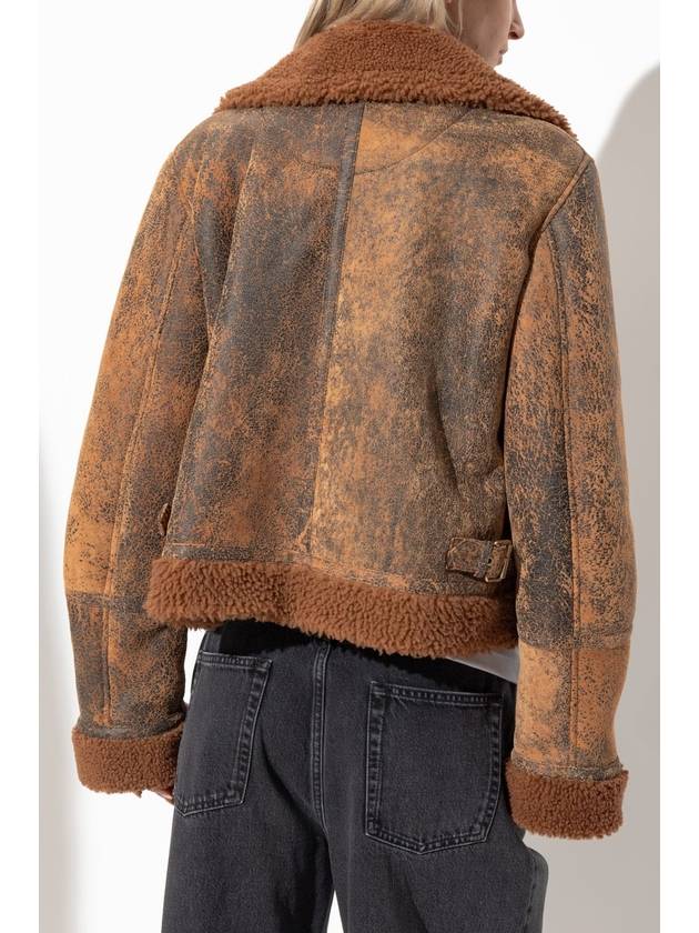 Alexander McQueen Jacket With Fur Trim, Women's, Brown - ALEXANDER MCQUEEN - BALAAN 4