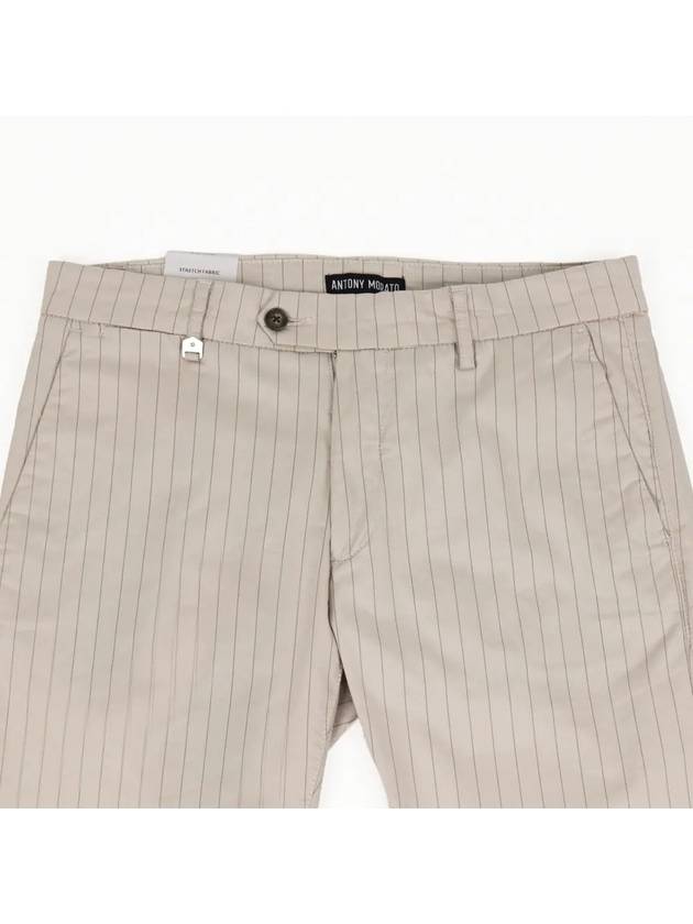 IKALOOK Beige Striped Basic Cotton Pants PT168 - IKALOOOK - BALAAN 4