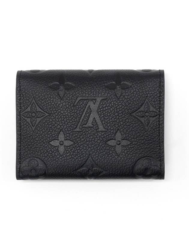 Business Card Holder Monogram Embossed Leather Black - LOUIS VUITTON - BALAAN 3
