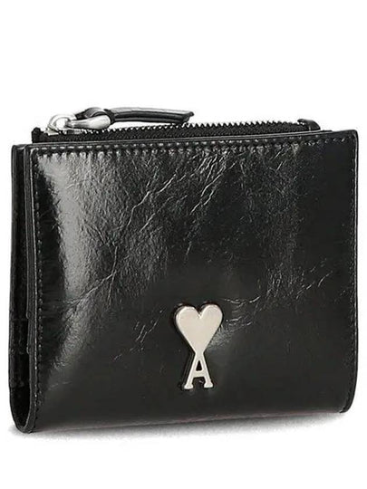 Heart Logo Half Wallet Black - AMI - BALAAN 2