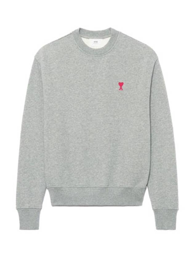 Small Heart Logo Sweatshirt Grey - AMI - BALAAN 2