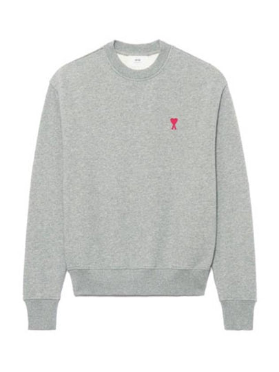 Small Heart Logo Sweatshirt Grey - AMI - BALAAN 2