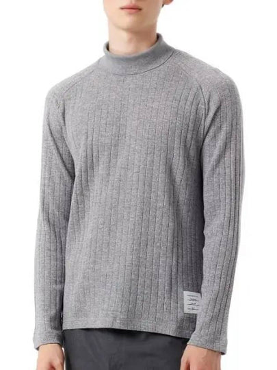 Raglan Roll Neck Virgin Wool Turtleneck Grey - THOM BROWNE - BALAAN 2