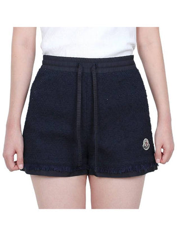 patch logo tweed short pants 2B00007 597NZ 778 - MONCLER - BALAAN 1