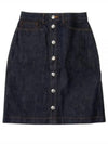 Women's Therese A-Line Skirt Indigo - A.P.C. - BALAAN 2