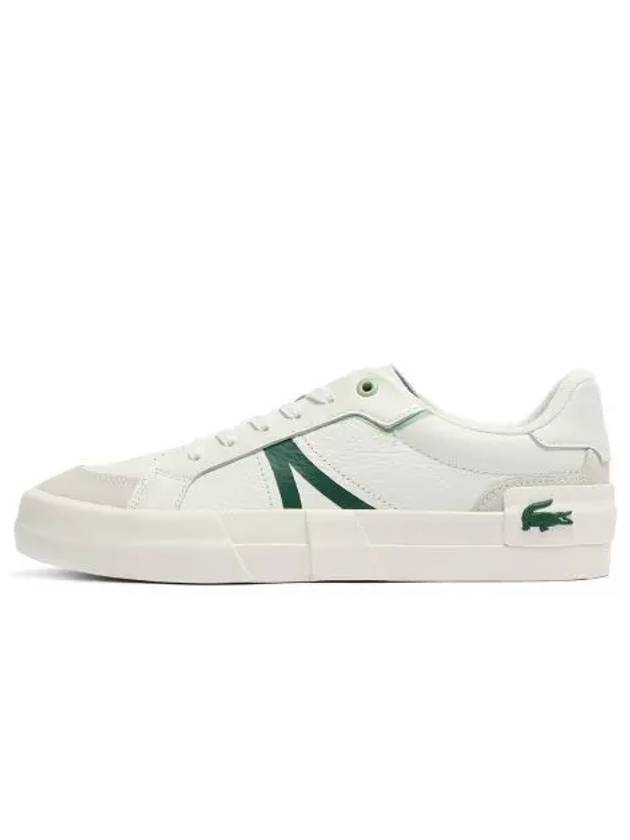 Men's L004 Leather Low Top Sneakers White Green - LACOSTE - BALAAN 2