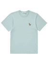 Dressed Fox Patch Classic Short Sleeve T-Shirt Blue Haze - MAISON KITSUNE - BALAAN 2