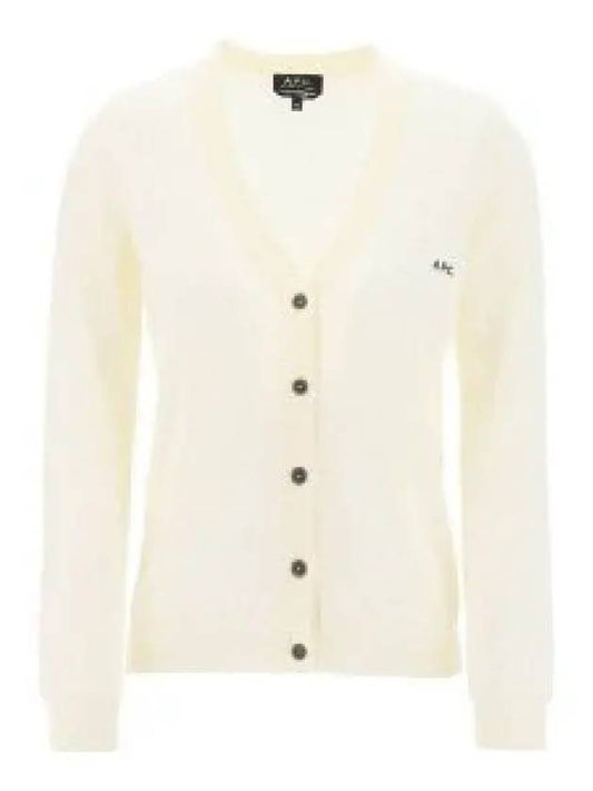 Bella Logo Embroidery Cardigan Ivory - A.P.C. - BALAAN 2