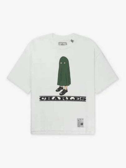 Charles Print Short Sleeve T-Shirt White - MAISON MIHARA YASUHIRO - BALAAN 2