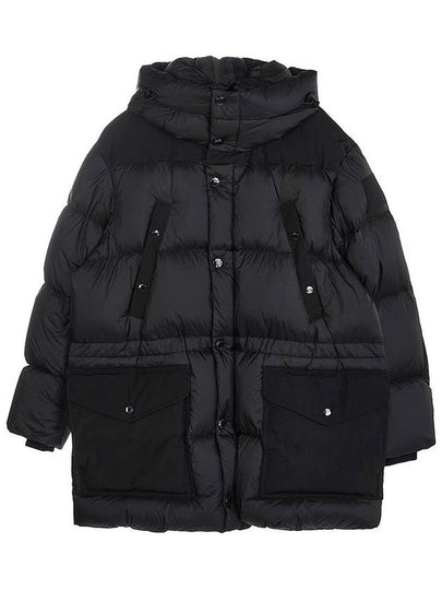 Logo Applique Nylon Puffer Coat Black - BURBERRY - BALAAN 2