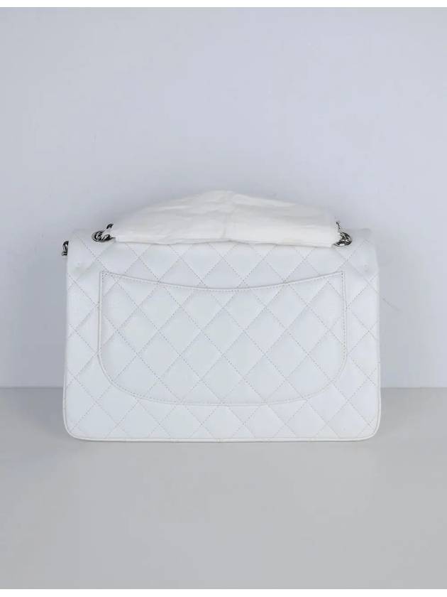 Classic Caviar White Jumbo Silver A28600 - CHANEL - BALAAN 3