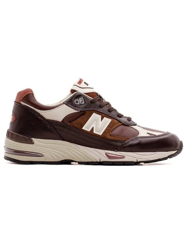 991 Made in UK Earth French Leather Low Top Sneakers Brown - NEW BALANCE - BALAAN 2