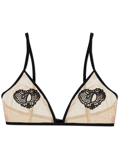 Dsquared2 Embroidered Bra, Women's, Beige - DSQUARED2 - BALAAN 1