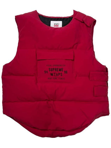 Men s Double Taps Tactical Down Vest Red - SUPREME - BALAAN 1