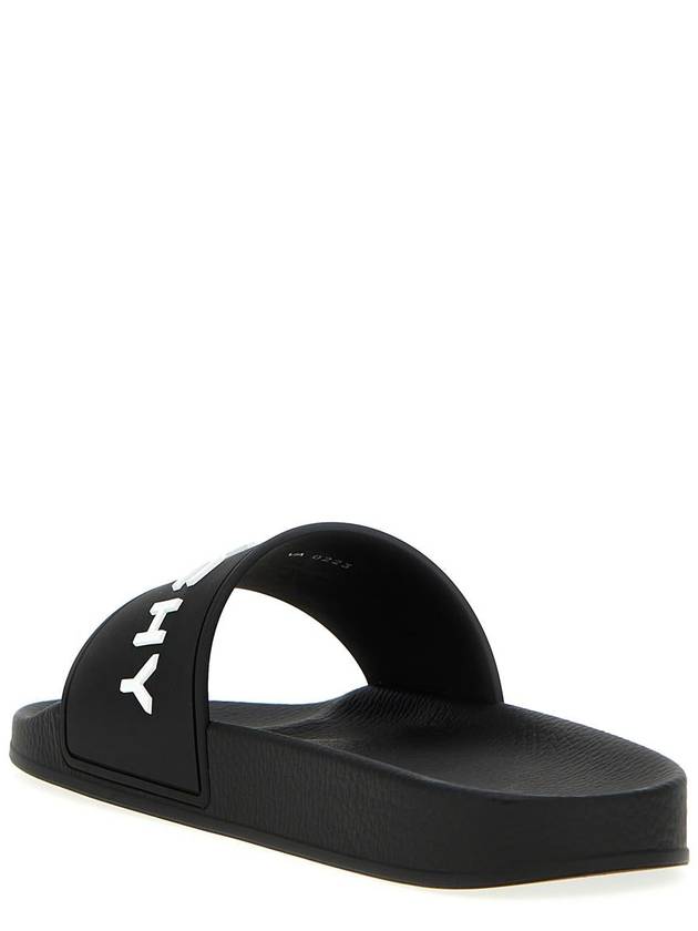 Logo Detail Slides Slippers Black - GIVENCHY - BALAAN 3