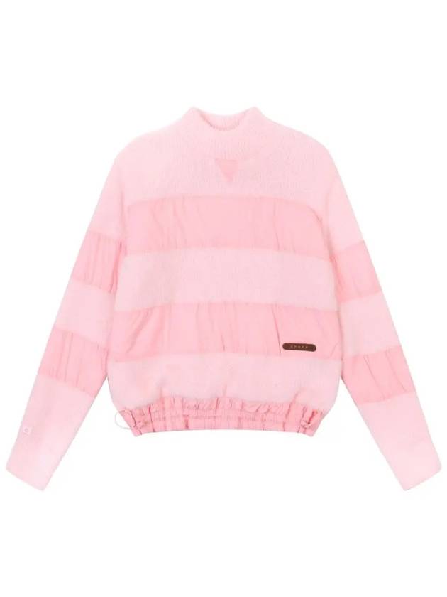 Woven patch windproof knit sweater OF2502LBPINK - ONOFF - BALAAN 1