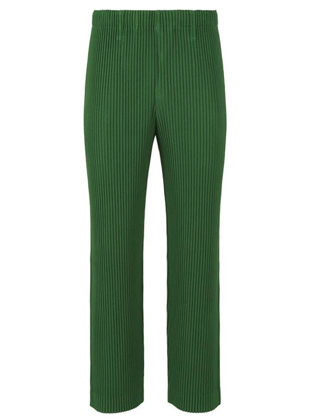 Tailored Pleats Straight Pants Seaweed Green - ISSEY MIYAKE - BALAAN 2