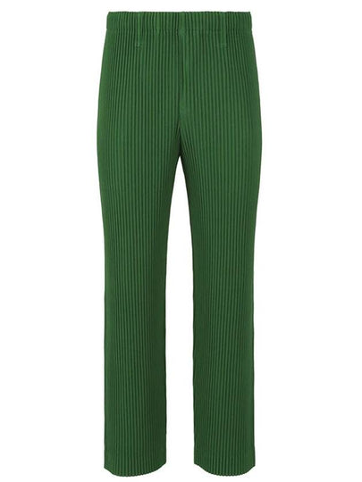 Tailored Pleats Straight Pants Seaweed Green - ISSEY MIYAKE - BALAAN 2