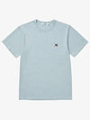 Grey Fox Head Patch Classic Short Sleeve T-Shirt Light Blue - MAISON KITSUNE - BALAAN 3