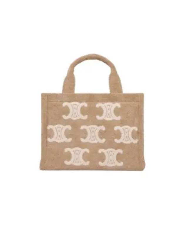 Cabas Thais Triomphe All-Over Textile Small Tote Bag Beige - CELINE - BALAAN 2