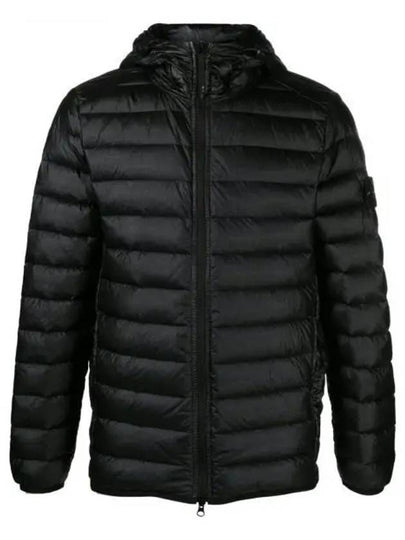 Loom Woven Chambers R-Nylon Down-TC Light Hoodie Down Jacket Black - STONE ISLAND - BALAAN 2