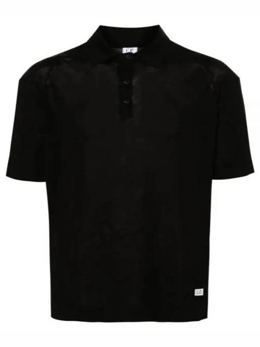 Filo Di Scozia Polo Shirt Black - CP COMPANY - BALAAN 2