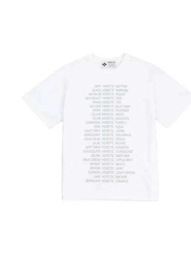 Color Palette Short Sleeve T Shirt White - HERETIC - BALAAN 1