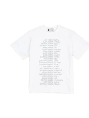 Color Palette Short Sleeve T Shirt White - HERETIC - BALAAN 1