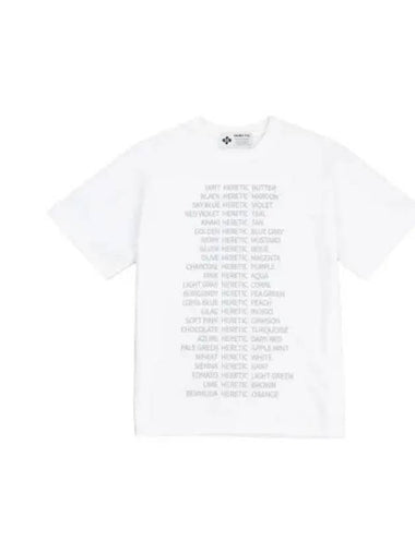 Color Palette Short Sleeve T Shirt White - HERETIC - BALAAN 1