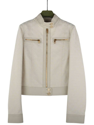 681034 GG Canvas Women s Jacket Size 3633662Y - GUCCI - BALAAN 1