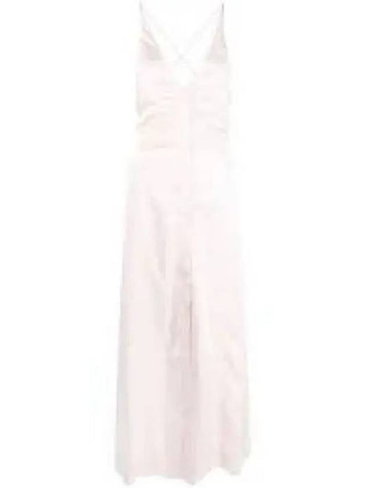 Women's Satin Long Dress Light Lilac - GANNI - BALAAN 2