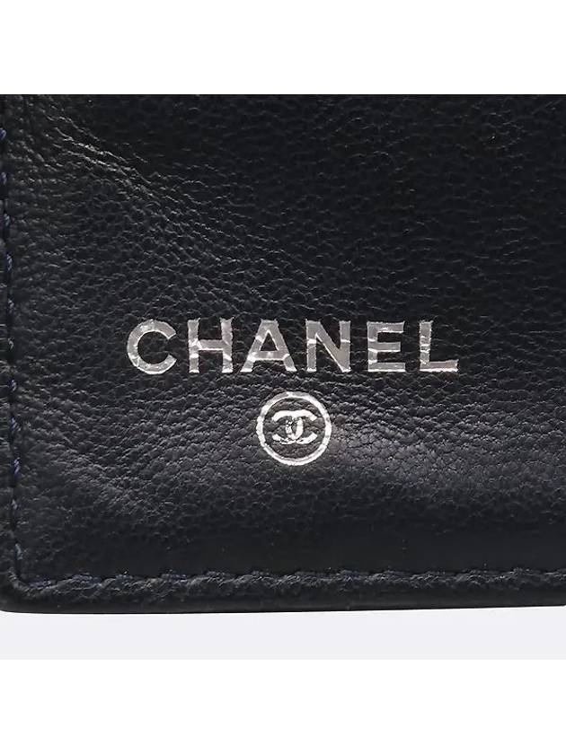 A31506 Navy color lambskin timeless quilting COCO logo classic flap long wallet - CHANEL - BALAAN 4