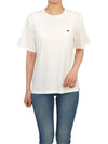 Deodara Side Slit Cotton Short Sleeve T-shirt White - MAX MARA - BALAAN 5