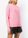 Logo Printed Cotton Sweatshirt Pink - SAINT LAURENT - BALAAN 8