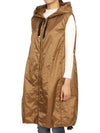 Women's Greengi Water Resistant Technical Canvas Vest Caramel - MAX MARA - BALAAN 4