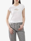 T Angie Peekaboo Logo Short Sleeve T-Shirt White - DIESEL - BALAAN 2