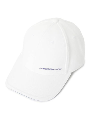 Men's Sunny Logo Print Polyester Twill Ball Cap White - J.LINDEBERG - BALAAN 1