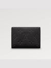 Monogram Embossed Leather Card Wallet Black - LOUIS VUITTON - BALAAN 5