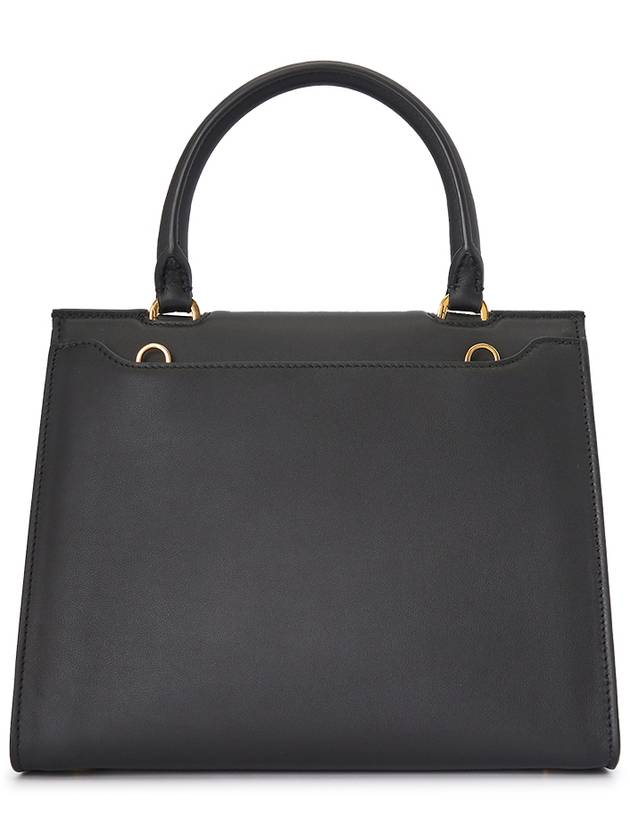 Trifolio Top Handle Tote Bag Black - SALVATORE FERRAGAMO - BALAAN 5