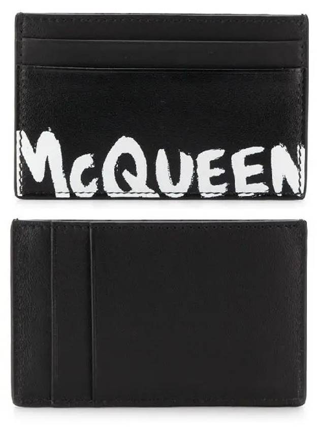 Logo Graffiti Card Wallet Black - ALEXANDER MCQUEEN - BALAAN 2