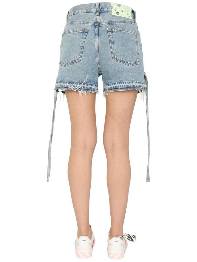 high-rise denim shorts - OFF WHITE - BALAAN 5