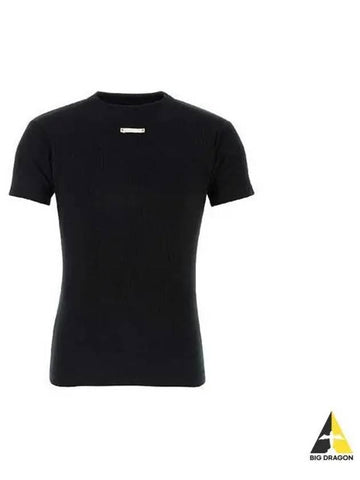 XX Patch Slim Fit Short Sleeve Black White S50GC0688 S24430 - MAISON MARGIELA - BALAAN 1